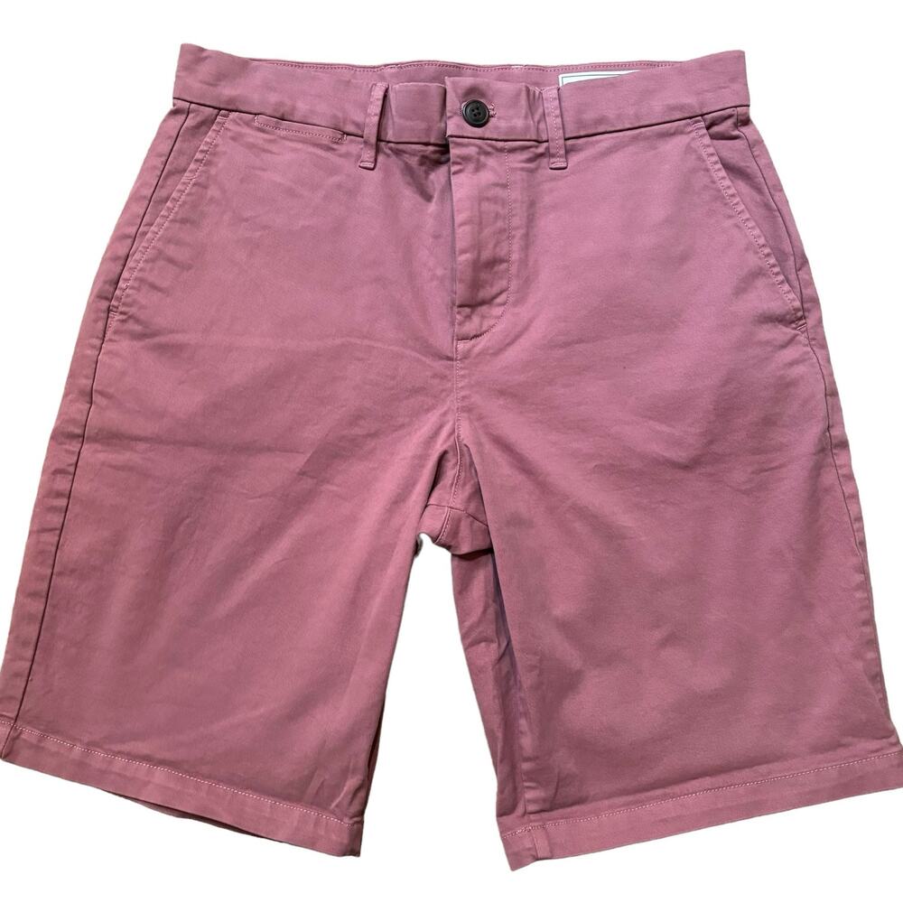 Gap Men's Flat Front Chino Shorts Stretch Sun Washed Pink 28x10
